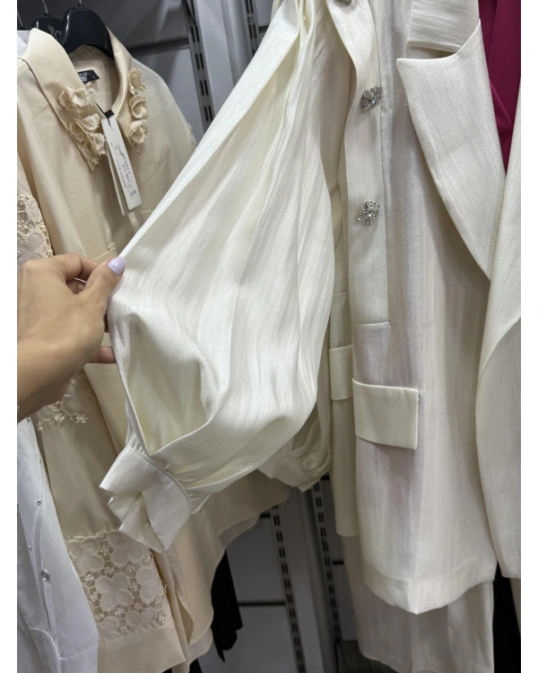 my312 Belden Bağlamalı Taş Detalı Takım