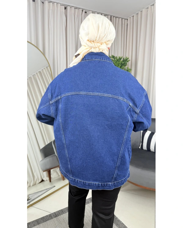 My312 Cepleri Taşlı Jean Ceket 26W7948