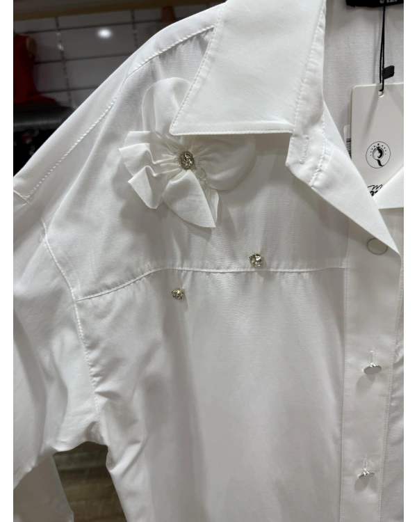 my312 Çiçek Detaylı Gömlek 25S8609-Ekru