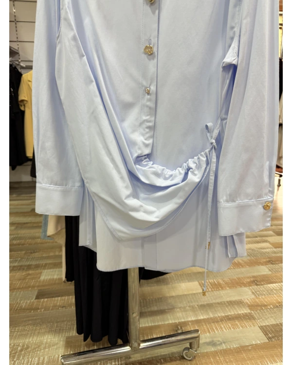 my312 Düğme Detaylı Gömlek 25S8602 Mavi