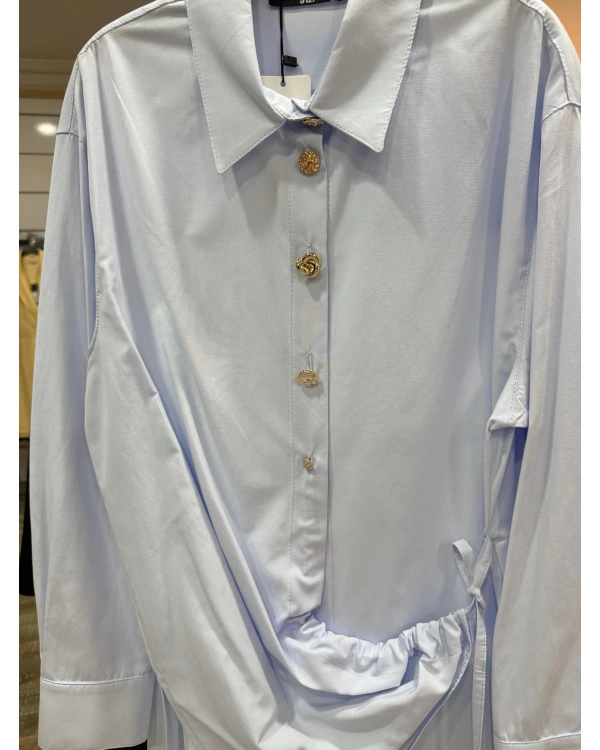 my312 Düğme Detaylı Gömlek 25S8602 Mavi