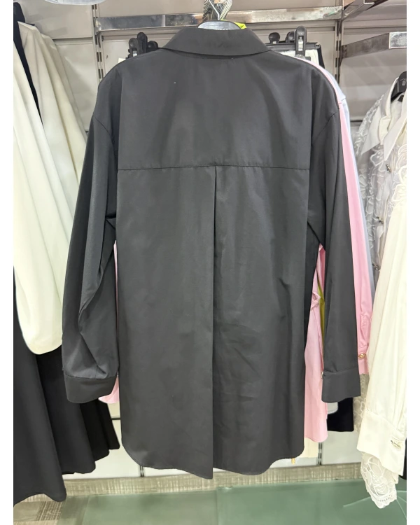 my312 Düğme Detaylı Gömlek 25S8602 Siyah