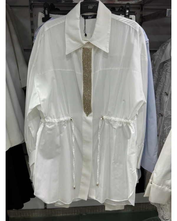 my312 Önü Taşlı Tunik 25S8600 Ekru