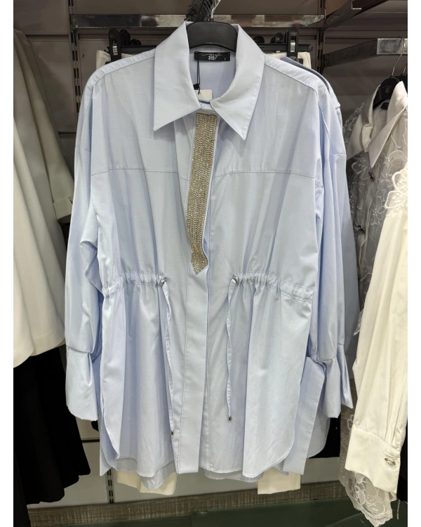 my312 Önü Taşlı Tunik 25S8600 Mavi