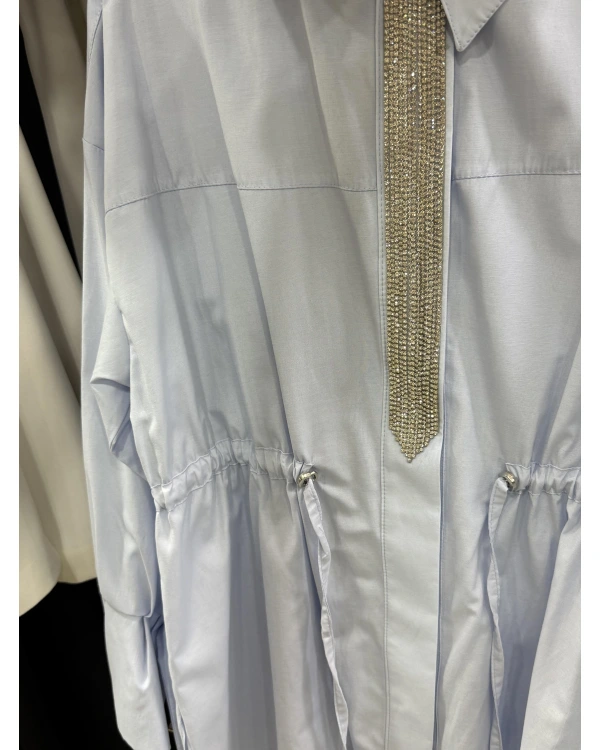 my312 Önü Taşlı Tunik 25S8600 Mavi