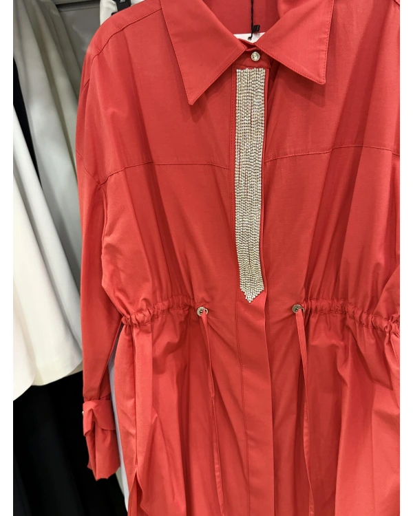 my312 Önü Taşlı Tunik 25S8600 Mercan