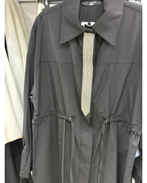 my312 Önü Taşlı Tunik 25S8600 Siyah