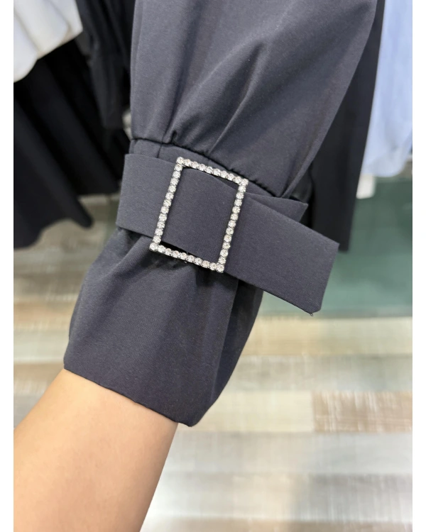 my312 Önü Taşlı Tunik 25S8600 Siyah