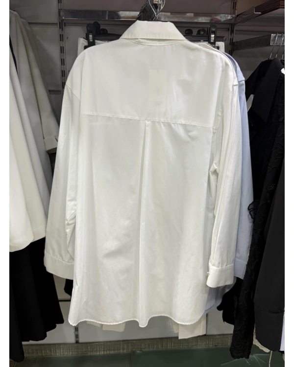 my312 Taş Detaylı Kravatlı Gömlek 25S8608 Ekru