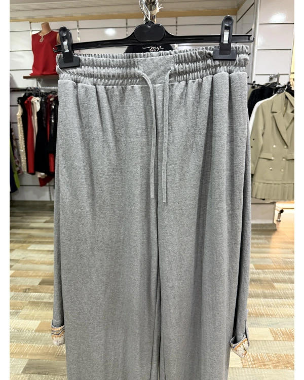 my312 Yakası Taşlı Takım 25S1400 Gri