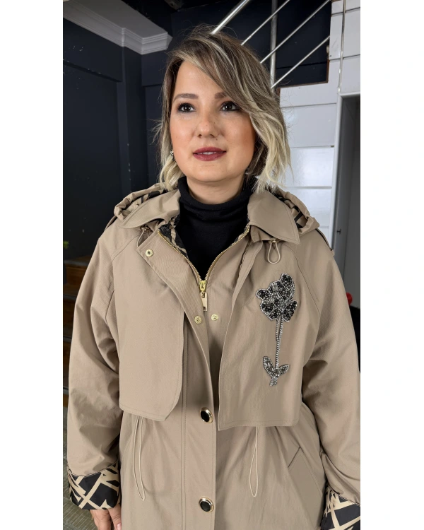 Nure Rürgarlıklı Uzun Trenç 1007