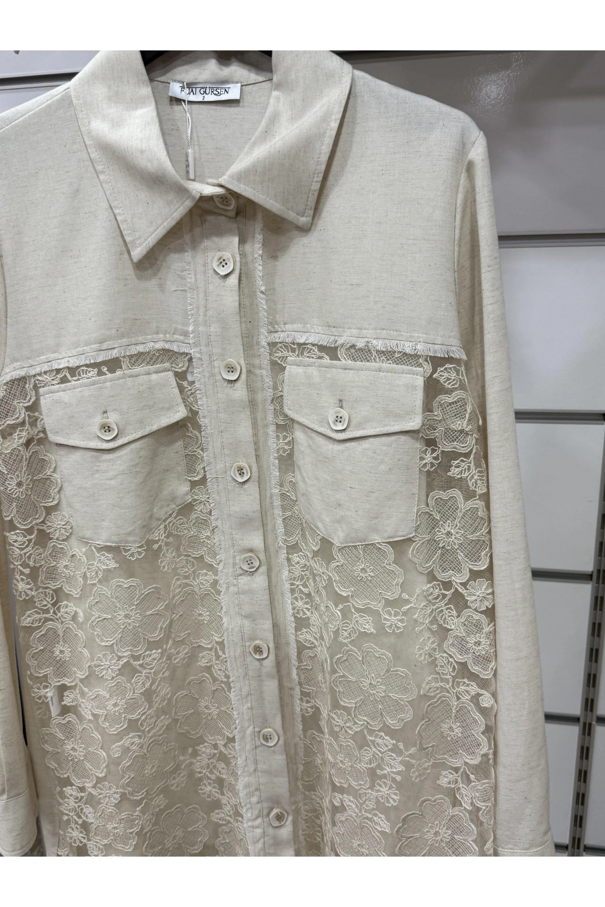 Fuat Gürşen Güpür İşlme Düğmeli Kap 3612