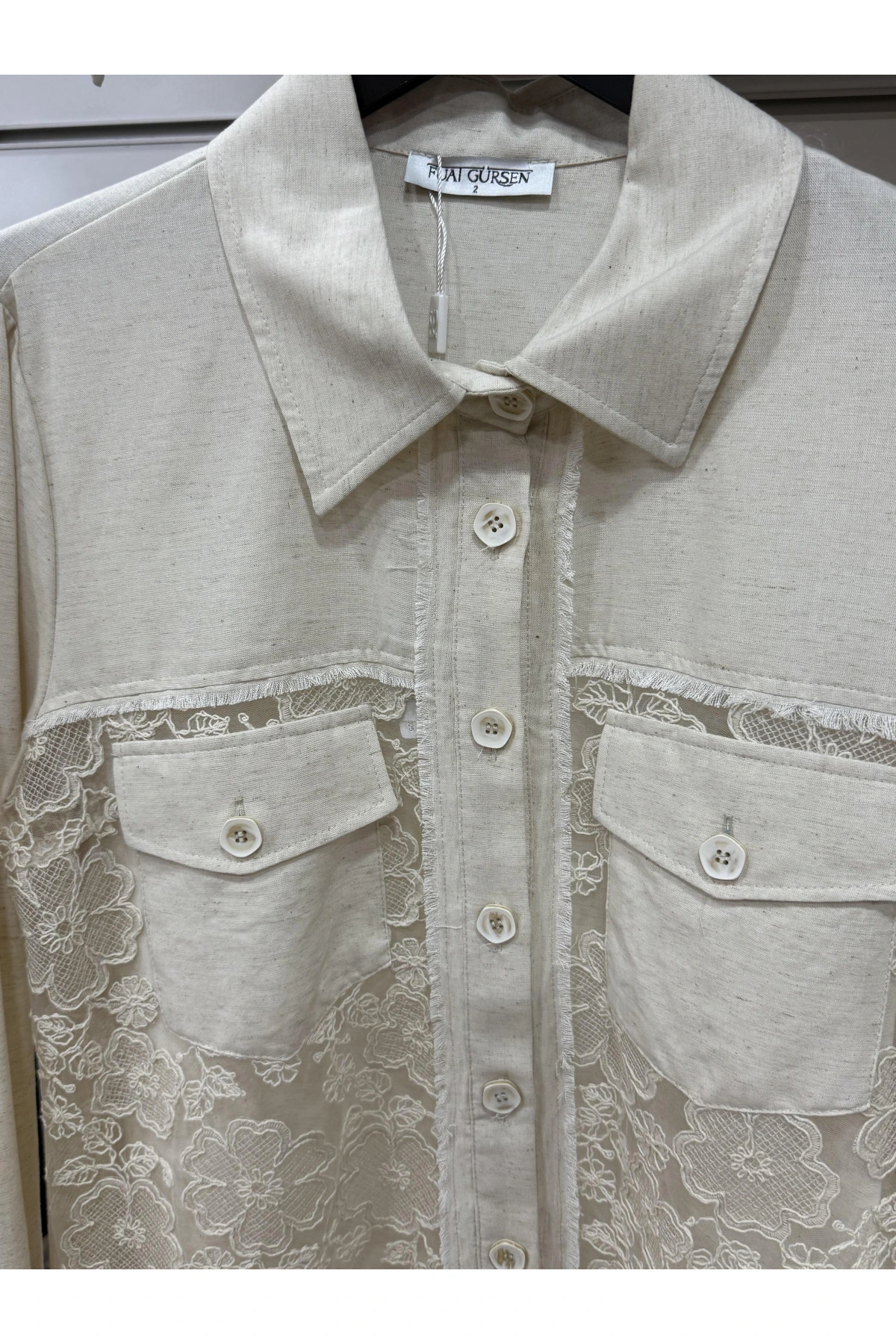 Fuat Gürşen Güpür İşlme Düğmeli Kap 3612