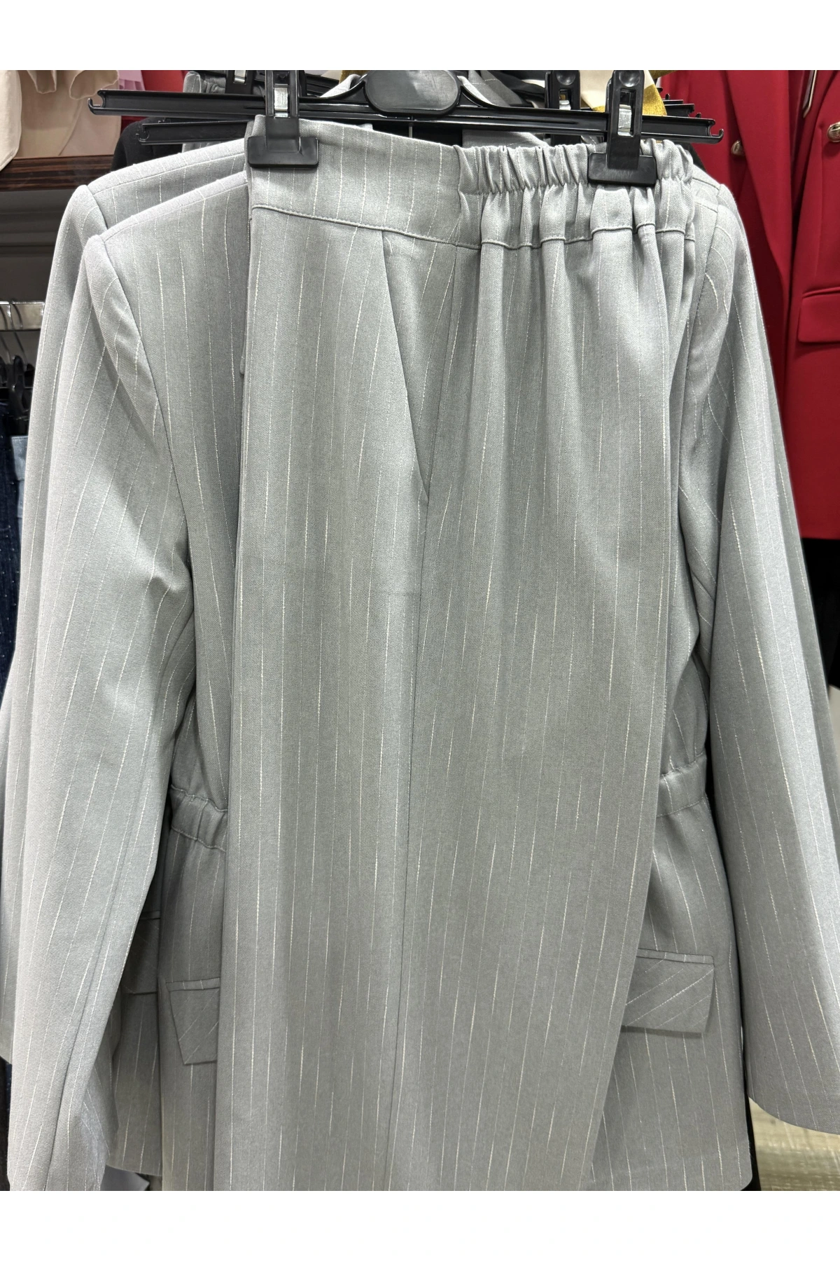 Milestone Çizgili Beli Kemerli Takım 687