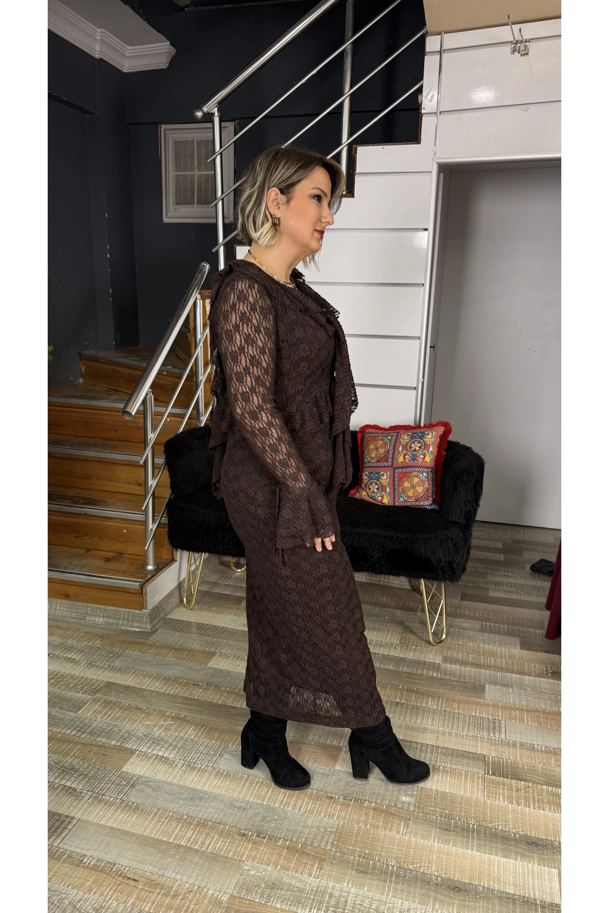 Milestone Uzun Elbise 40451