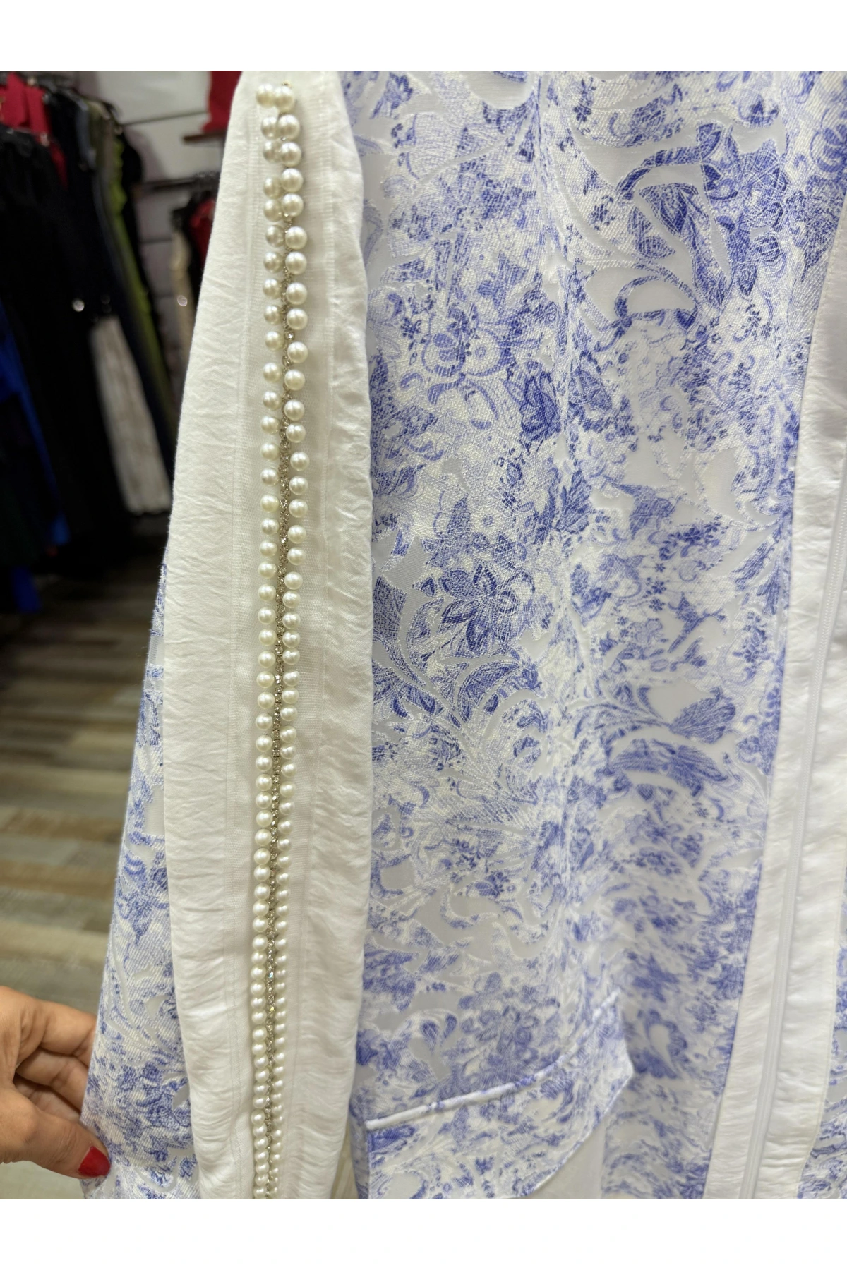 my312 7809 Kolları İncili Lazerli Kap 7809