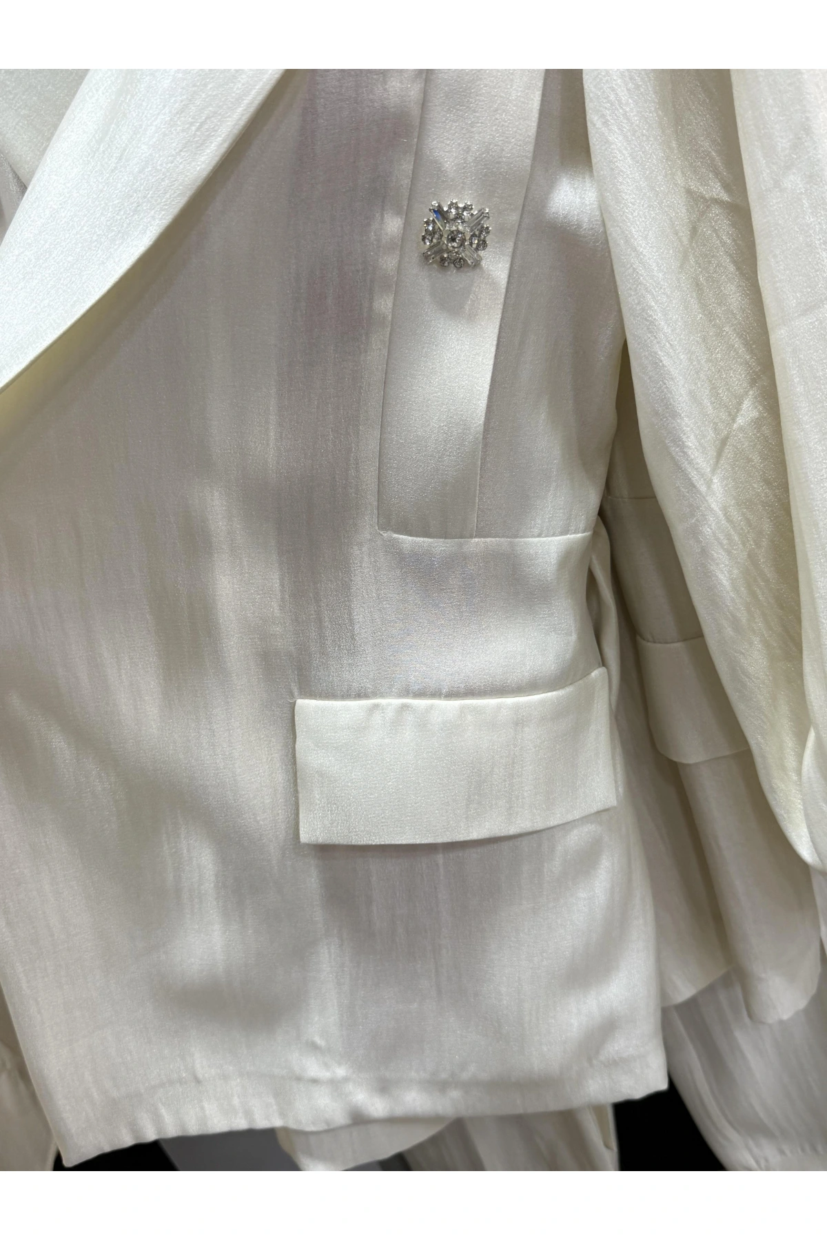 my312 Belden Bağlamalı Taş Detalı Takım