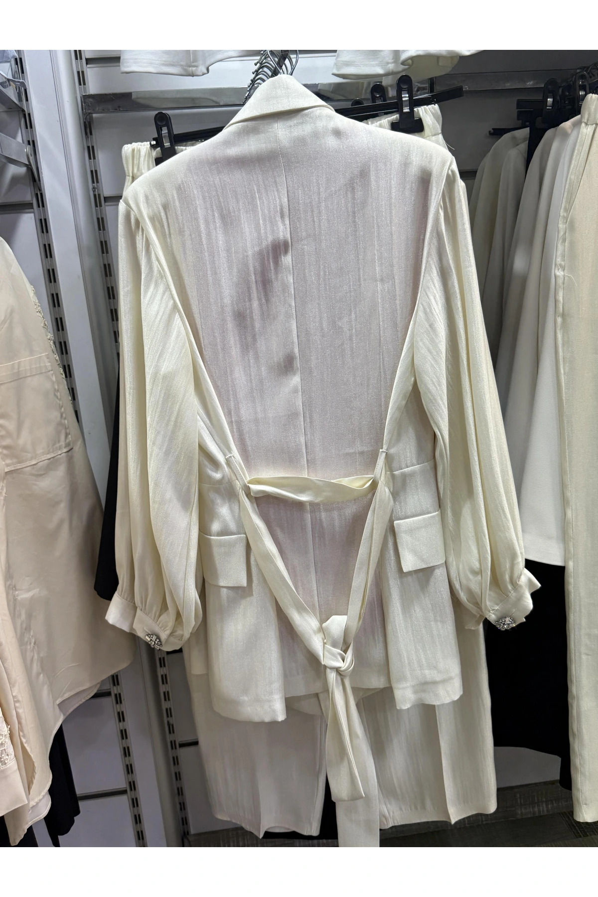 my312 Belden Bağlamalı Taş Detalı Takım