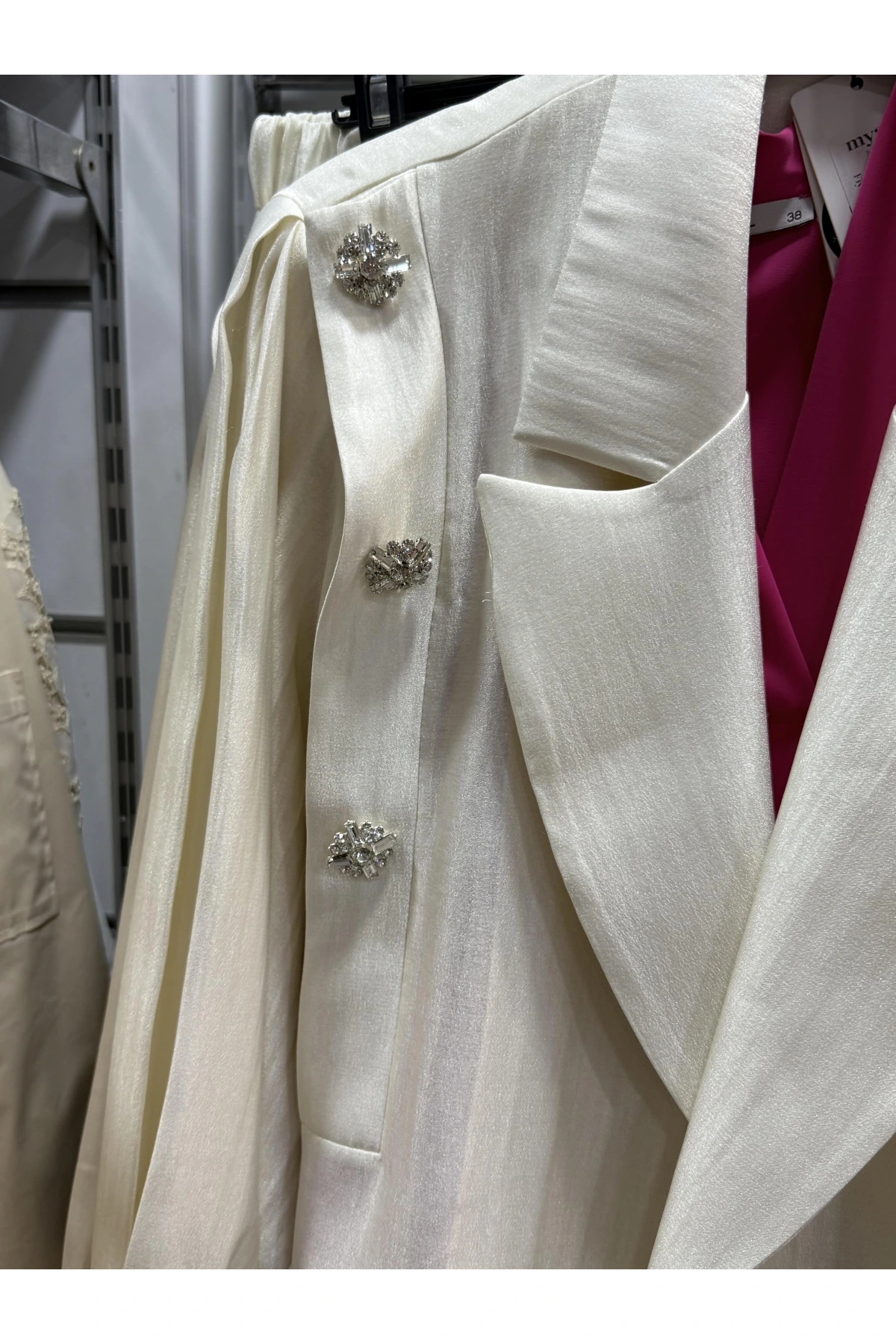 my312 Belden Bağlamalı Taş Detalı Takım