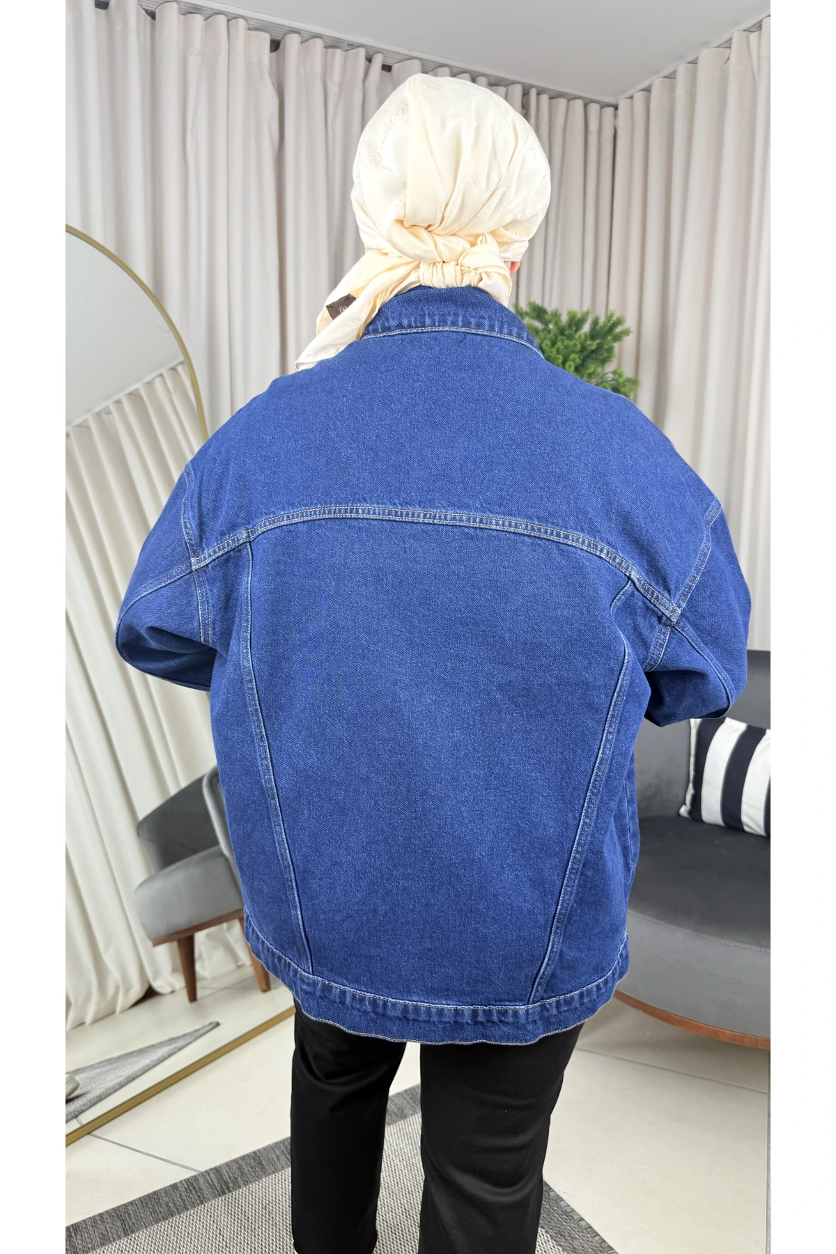 My312 Cepleri Taşlı Jean Ceket 26W7948