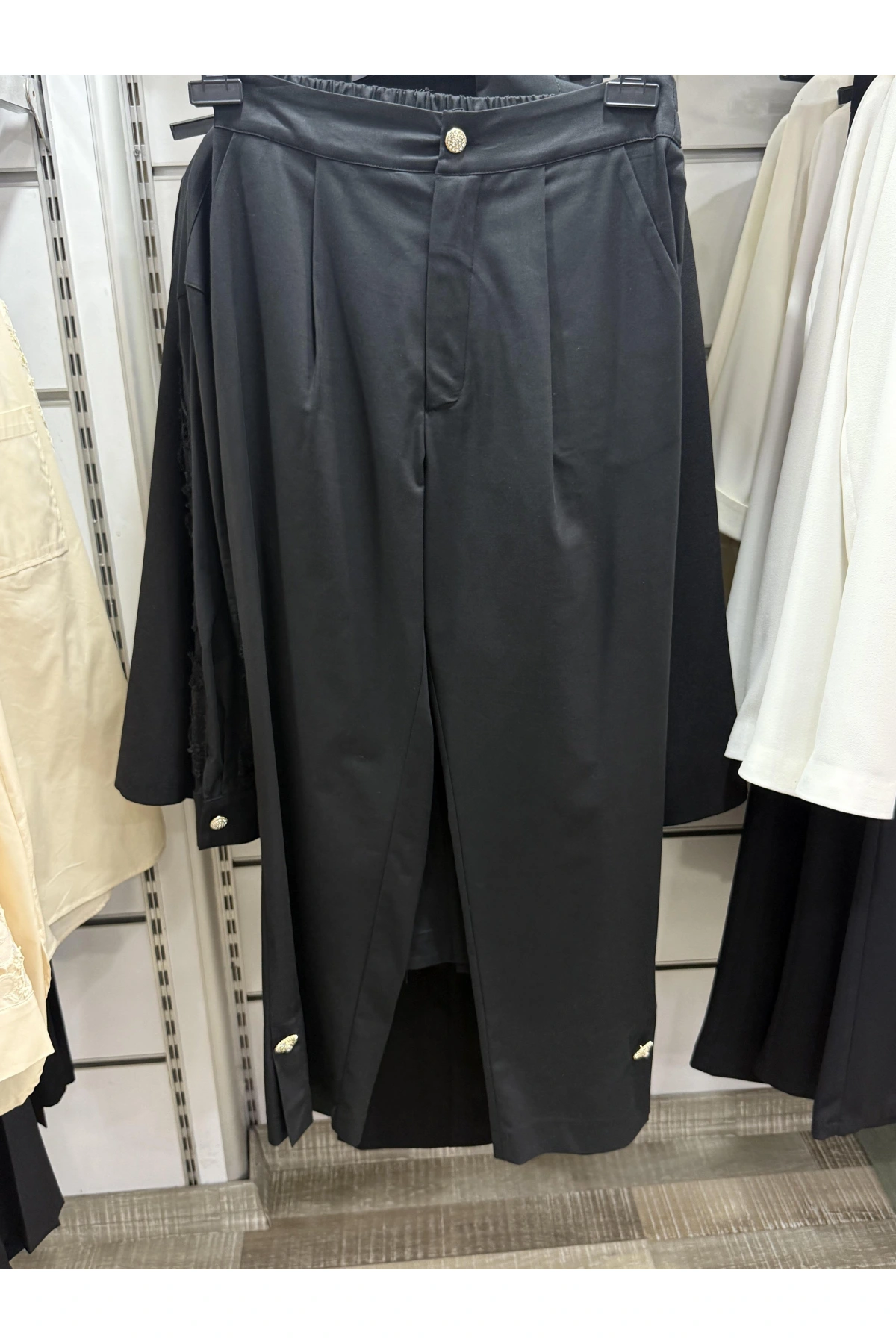 my312 Dantelli Örgü Kemerli Önü İşli İkili Takım 25S1406 - Siyah