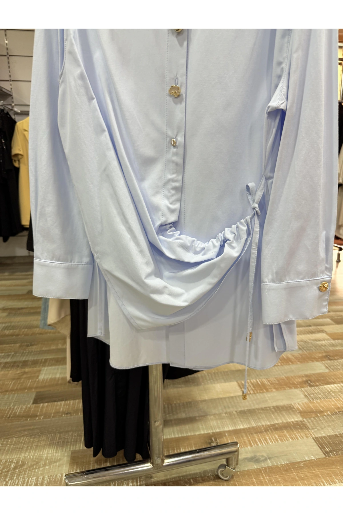 my312 Düğme Detaylı Gömlek 25S8602 Mavi