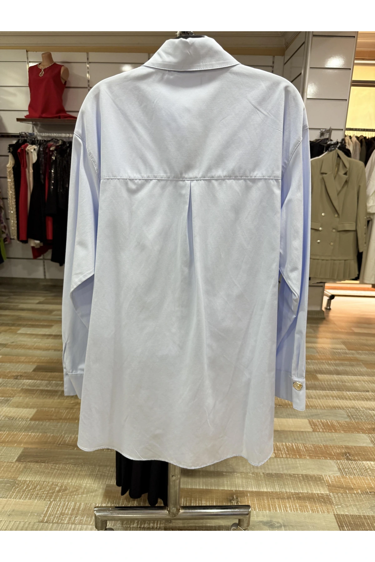 my312 Düğme Detaylı Gömlek 25S8602 Mavi