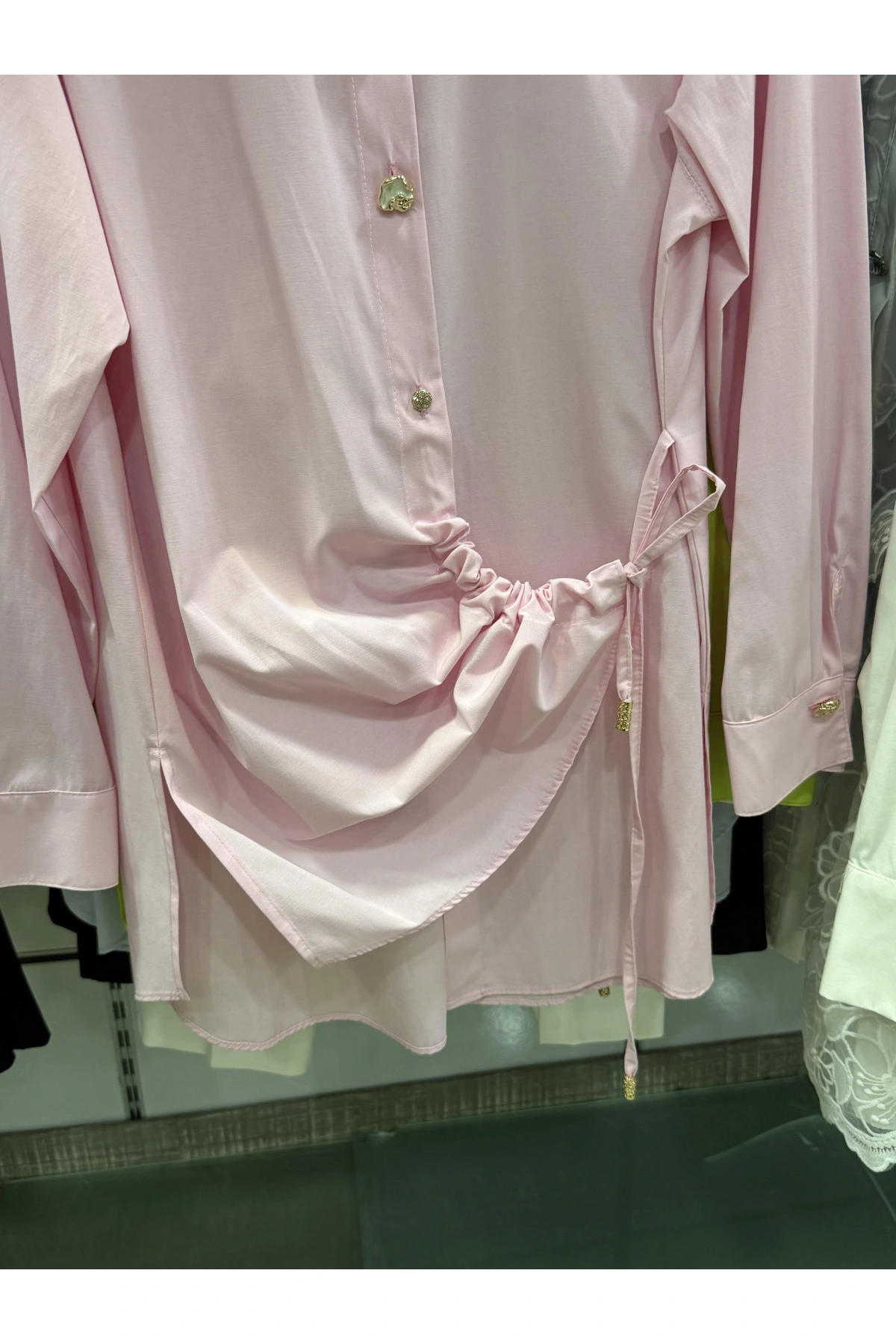 my312 Düğme Detaylı Gömlek 25S8602 Pembe