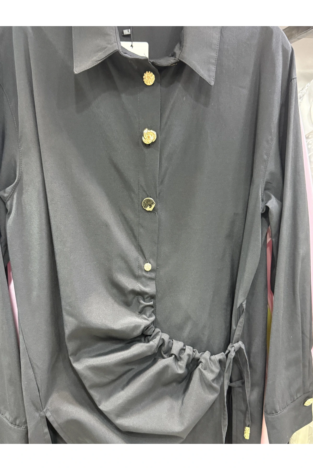 my312 Düğme Detaylı Gömlek 25S8602 Siyah