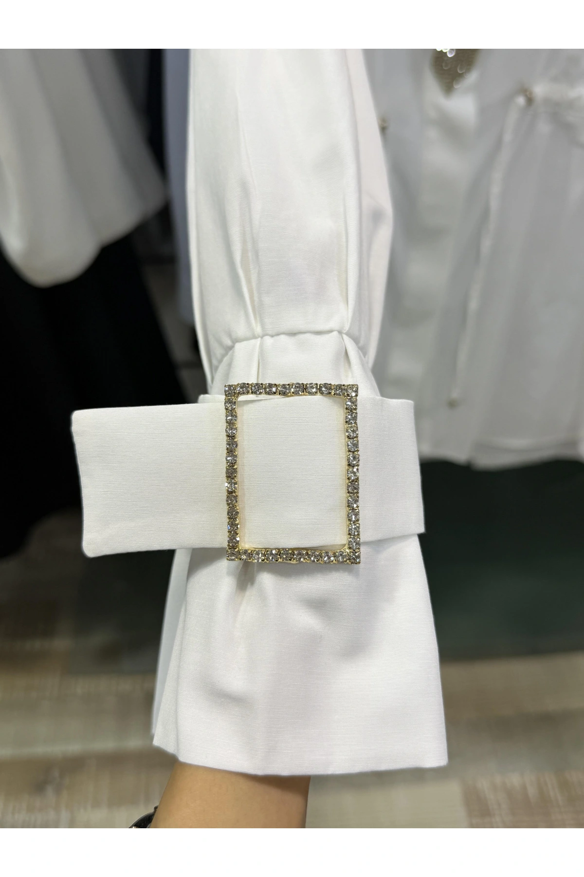 my312 Önü Taşlı Tunik 25S8600 Ekru