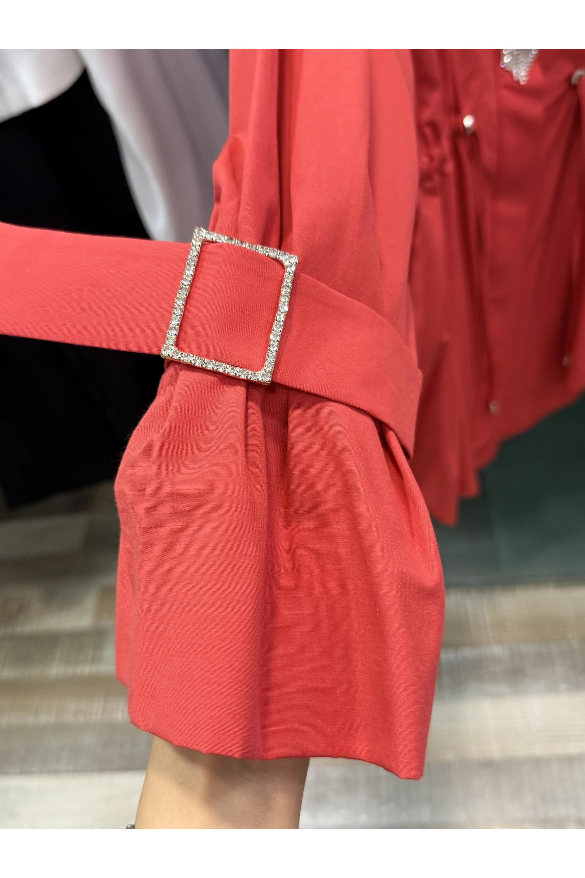 my312 Önü Taşlı Tunik 25S8600 Mercan