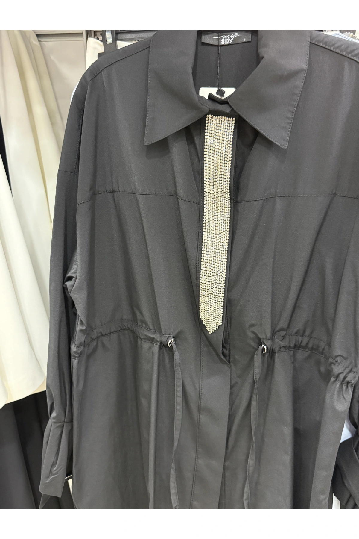 my312 Önü Taşlı Tunik 25S8600 Siyah