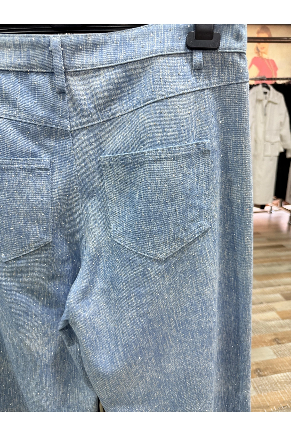 my312 Taşlı Bol Paça Jean 25S2701-Açık Mavi