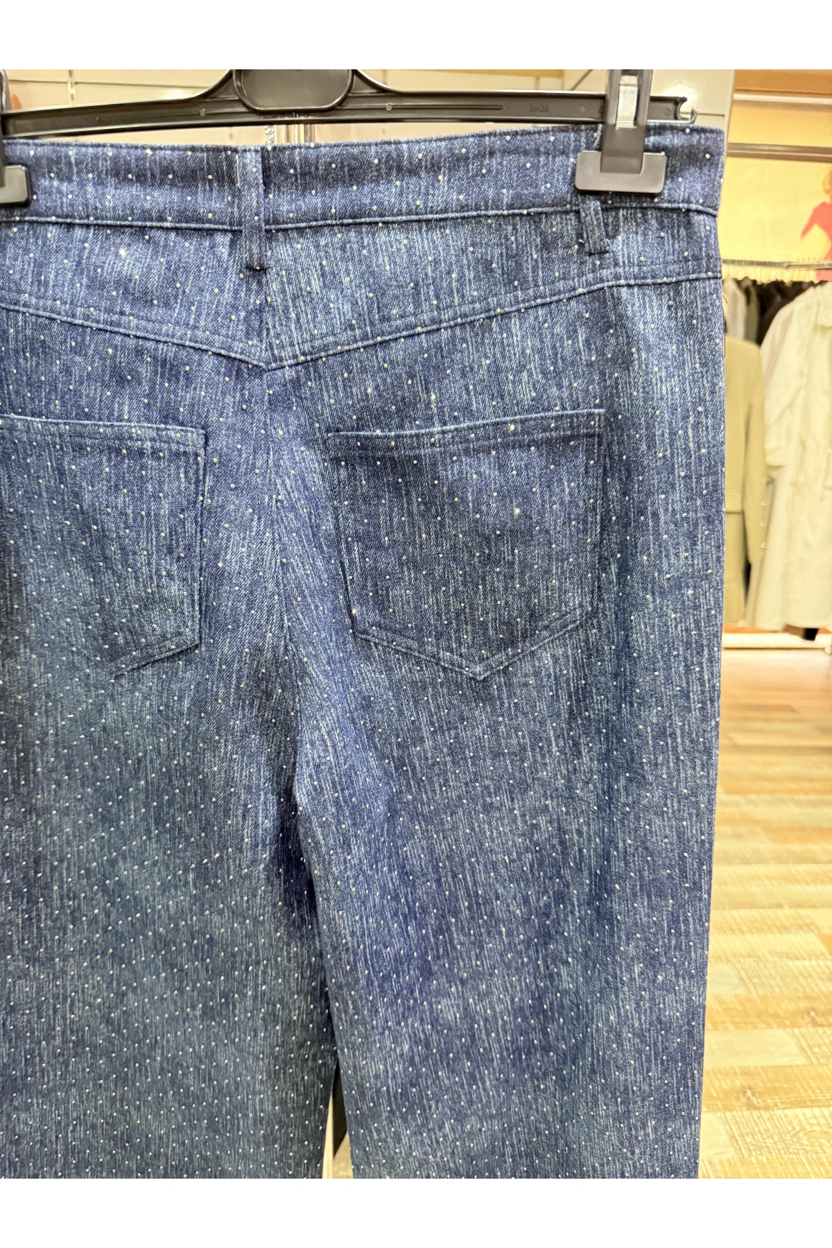 my312 Taşlı Bol Paça Jean 25S2701-İndigo