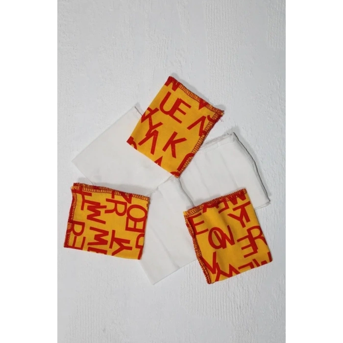 7 Adet Erkek Bebek Ağız Silme Mendili 100% Pamuk