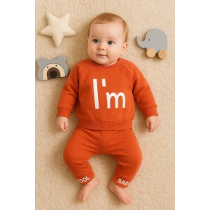 Im Cool Desenli Pamuklu 2li Kız Bebek Takımı