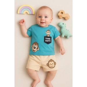 Maymun Desenli 2li Erkek Bebek Takım