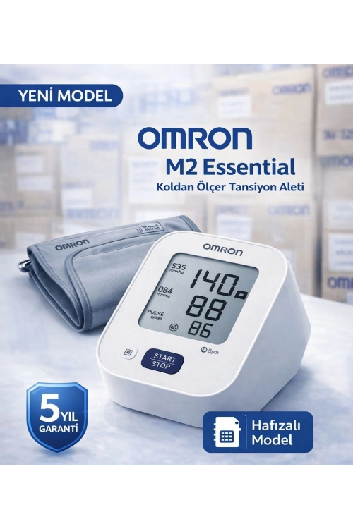 Omron M2 Essential Koldan Hafızalı Tansiyon Aleti (Yeni Model)