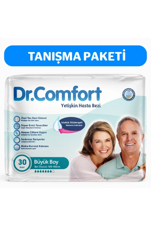 Dr.Comfort Bel Bantlı Hasta Bezi L 30 lu