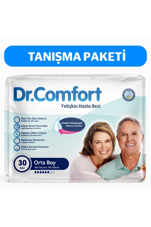 Dr.Comfort Bel Bantlı Hasta Bezi M 30 lu