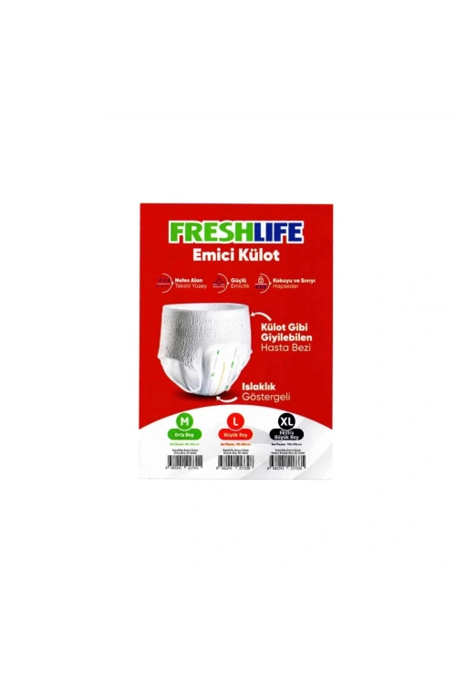 FreshLife Külotlu Hasta Bezi M 30 lu