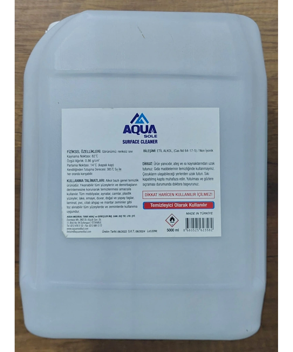 Aqua Yüzey Dezenfektanı 5 LT Bidon