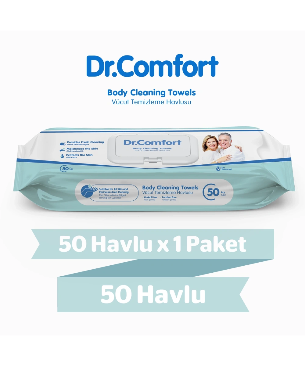 Dr.Comfort Perine ve Vücut Bölgesi Havlusu 50 li