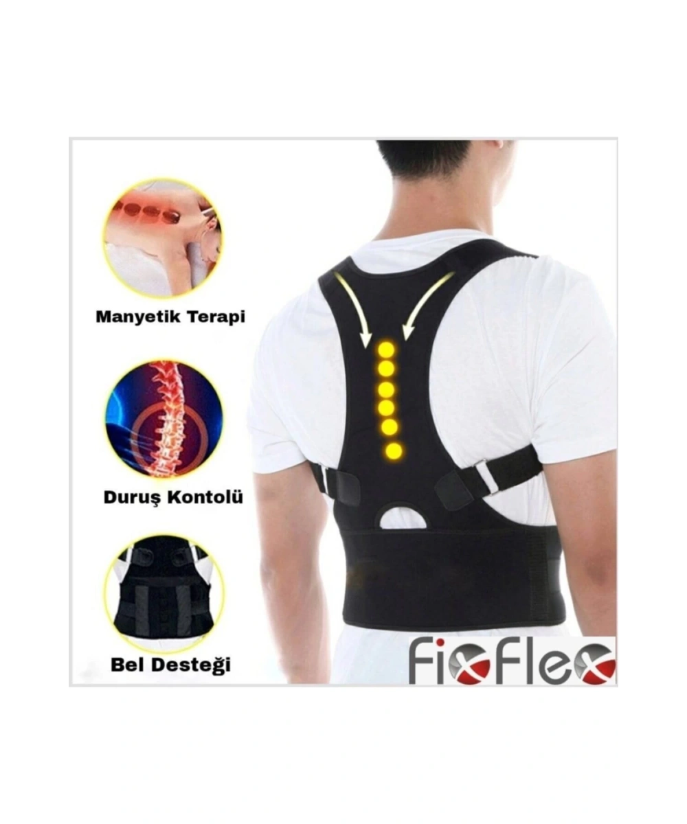 FixFlex Mıknatıslı Manyetik Kamburluk Önleyici Kemerli Dik Duruş Korsesi Standart