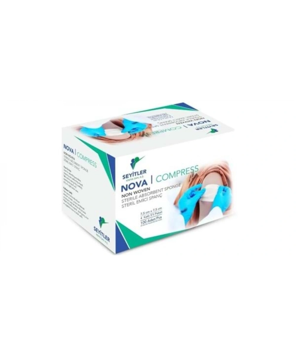 Nova Gaz Kompres 5 li Zarfda 100 lü Nonwoven