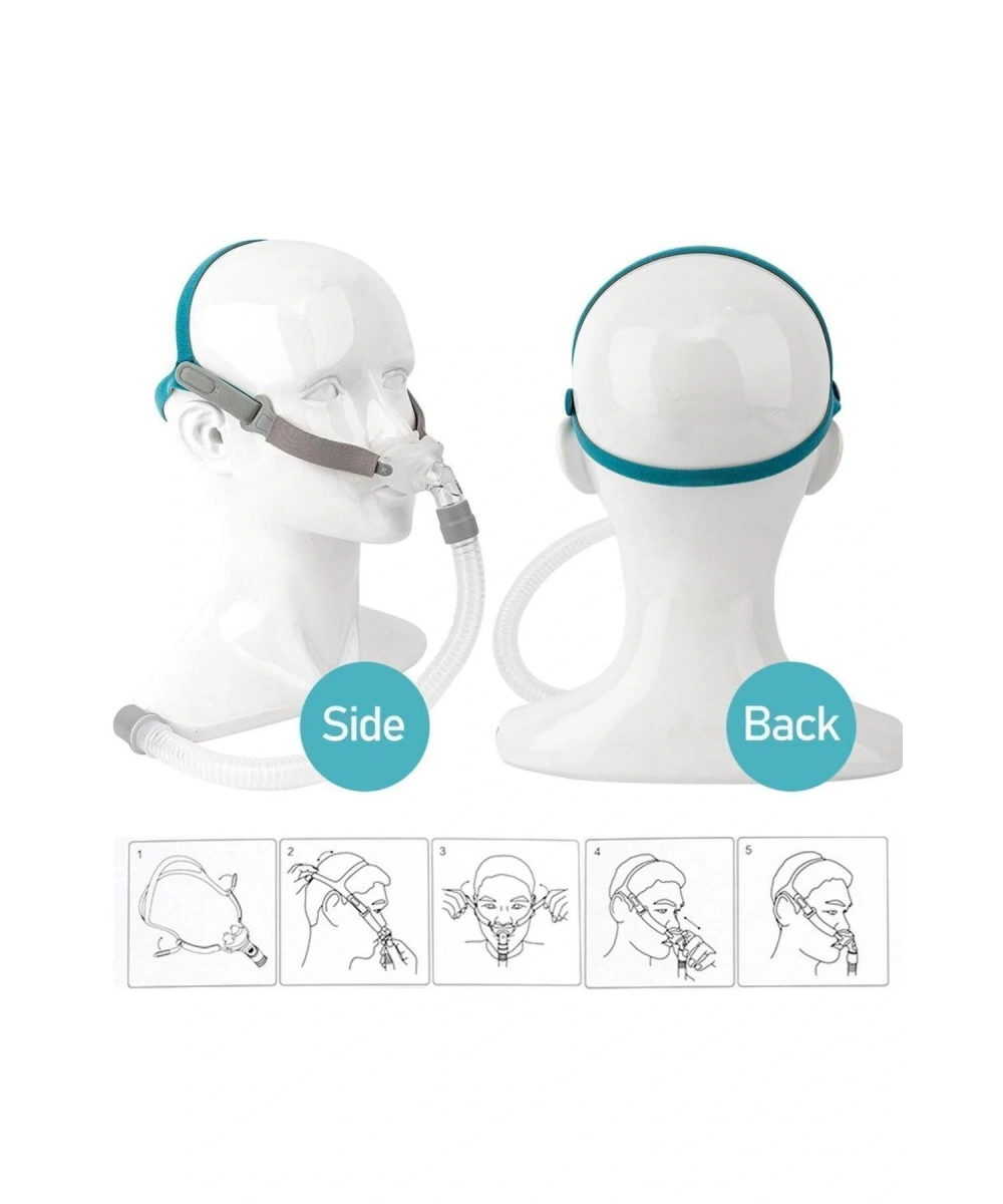 P2 Burun Yastıklı Cpap Maskesi (3 Yedek Başlıklı)