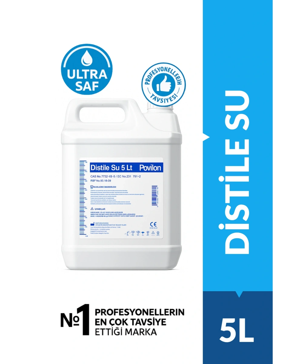 Ultra Saf Distile Su 5 Litre – Ütü, Akü, Radyatör, Akvaryum Ve Gümüş Suyu Için Yüksek Saflıkta Su