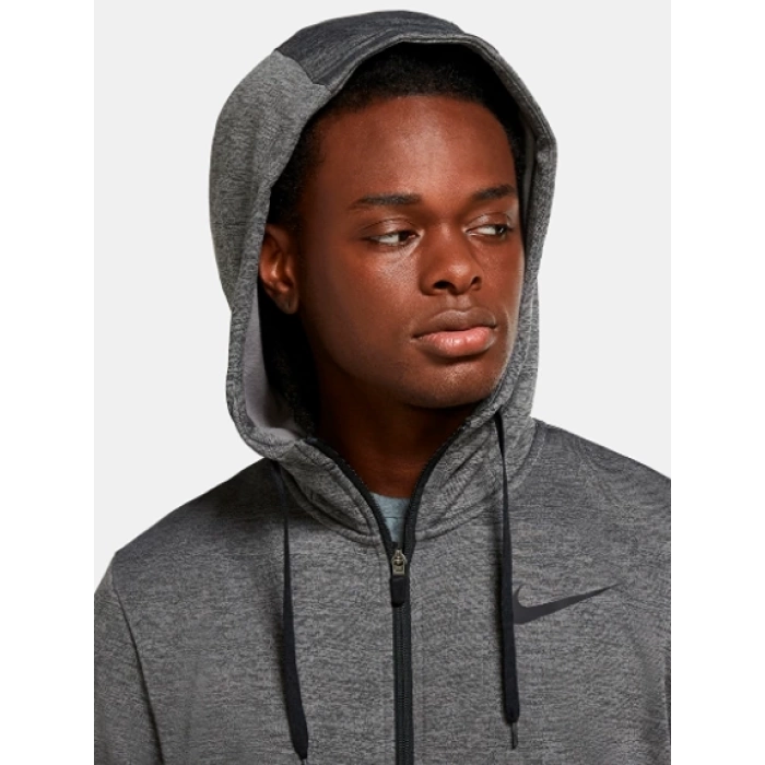 Nike Therma Fermuarlı Gri - Siyah Erkek Hırka