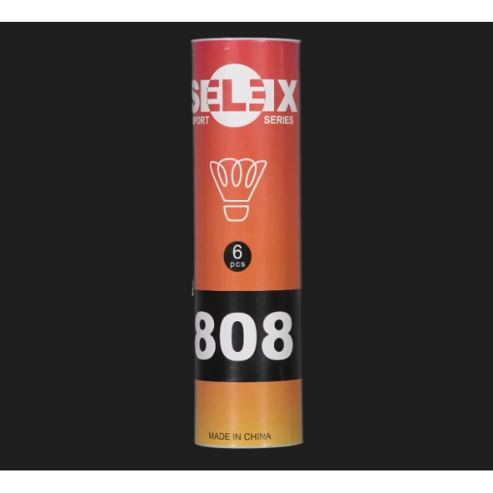 SELEX 808 Badminton Topu Mantar Başlıklı 6lı
