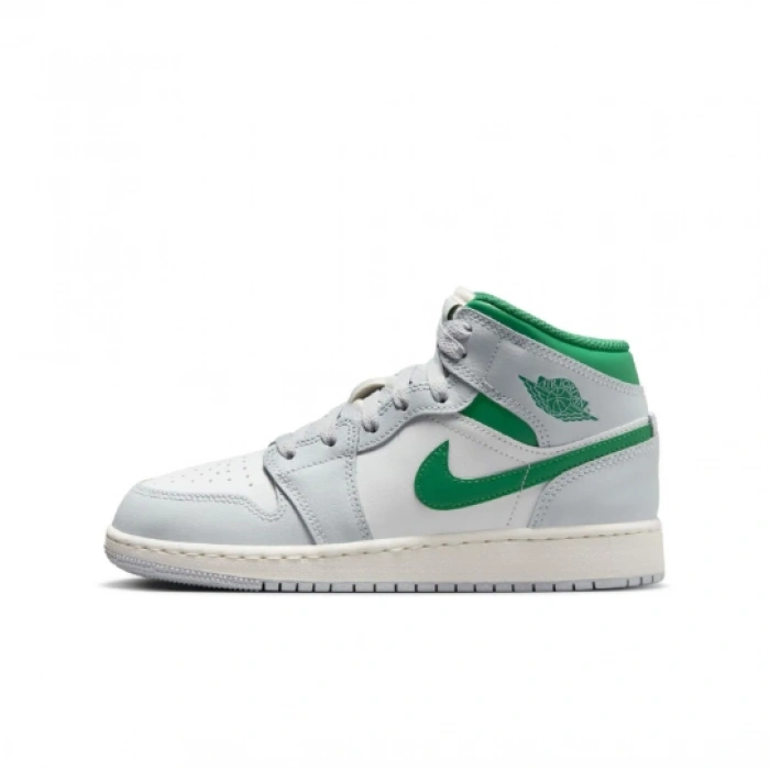 Air Jordan 1 Mid Gs Çocuk Beyaz Basketbol Ayakkabısı